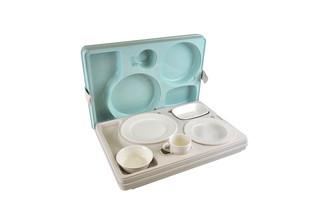 Термоподнос 542*390*120 мм. на 5 предметов с крышкой с зажимом (-40°C до +110°C) п/п /1/3/