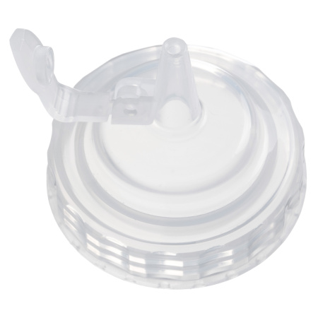 Емкость для соуса  500 мл. d=70 мм. h=200 мм. с 2 крышками, широкая прозрачная, крышки прозрачные GP /1/96/