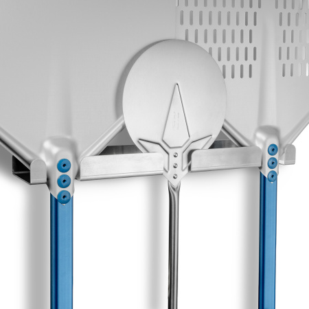 Держатель для лопат для пиццы/щеток для печи настенный 41,5*8 см. алюм. Gimetal /1/6/