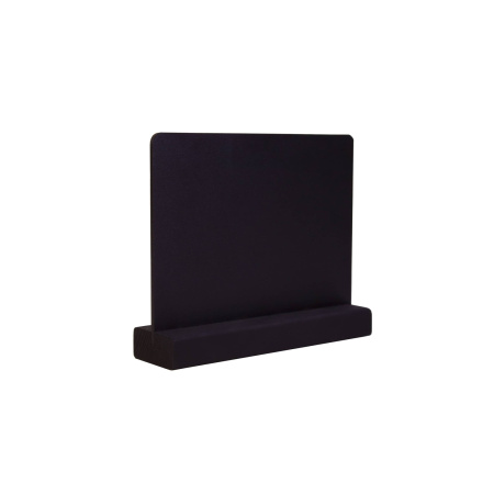 Табличка 105*150 мм. А6 меловая горизонт. тейбл тент, на дерев. подставке черная /1/