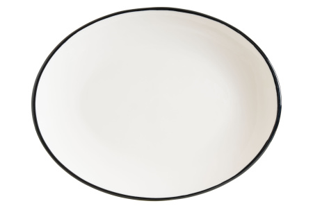 Блюдо овальное 250*190 мм. Линеа Черный, форма Мув Bonna /1/12/960/
