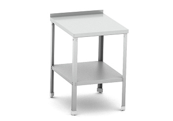 Стол разделочный с бортом  600*600*870 мм. разборный, полка сплошная, нерж. MGsteel /1/