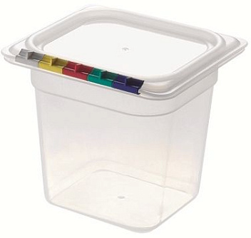 Гастроемкость 1/6 h=150 мм. 176*162 мм. 2,2 л. поликарб. прозрач. /1/8/