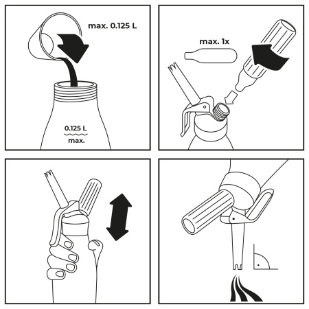 Сифон (кремер) для взбивания сливок  0,125 л. алюм./пластик MasterWhip /1/ АКЦИЯ