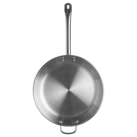 Сковорода d=37 см. h=5 см. 3,8 л. нерж. с доп. ручкой (индукция) MGsteel /1/