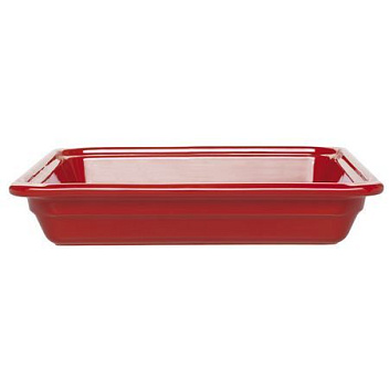 Гастроемкость 2/3 h= 65 мм. 3,3 л. красная керам Emile Henry /1/2/160/ ТП АКЦИЯ