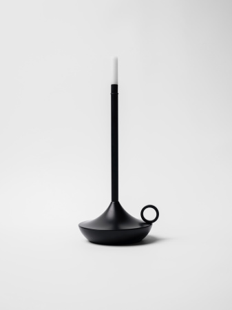 Лампа настольная беспроводная d=11 см. h=25,5 см. 1 цвет, 3 режима яркости, алюм., черная LED CANDLE MGline /1/20/ АКЦИЯ