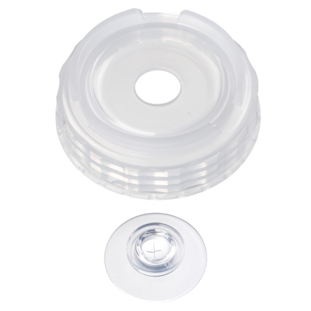 Емкость для соуса 1000 мл. d=75 мм. h=257 мм. c 2 крышками, с силик. носик. широкая прозрачная, крышки прозрачные GP /1/96/ ВДОХНОВЕНИЕ