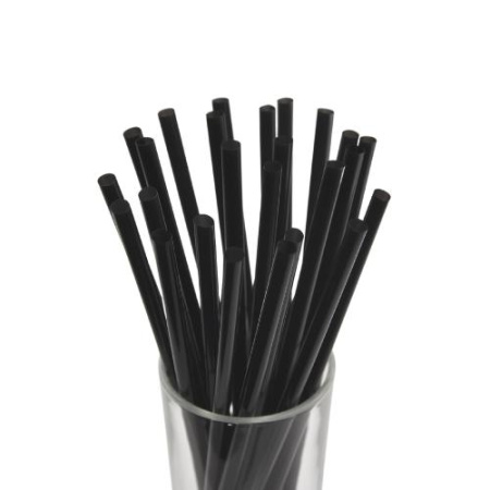 Трубочки кокт. 0,6*20,5 см. 1000 шт/уп. прямые черные Кола /1/10/ АКЦИЯ