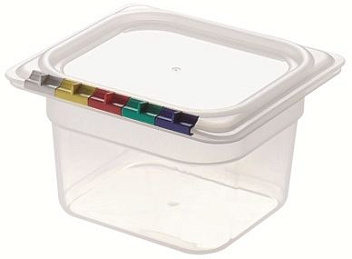 Гастроемкость 1/6 h=100 мм. 176*162 мм. 1,6 л. поликарб. прозрач. /1/12/