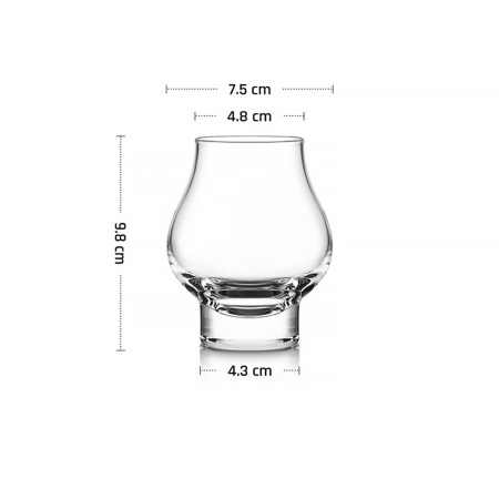 Бокал для дегустации виски 200 мл. d=75 мм. h=98 мм. хр. стекло Снифтер MGline /6/24/