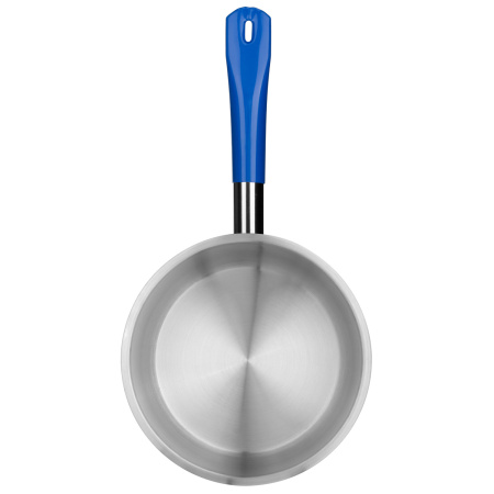 Сотейник  4,0 л. нерж. d=20 см. h=14 см. б/кр (индукция)(кр. 79197) синяя ручка винил. MGsteel /1/ АКЦИЯ