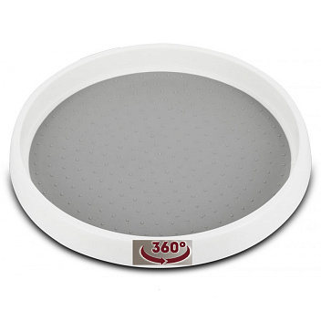 Поднос для подачи прорезиненный d=25 см. h=3,3 см. п/п, вращающийся /1/40/