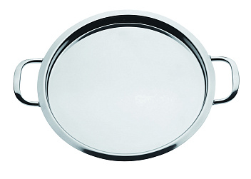 Поднос для подачи d=38 см. нерж. с ручками Abert /1/ ВДОХНОВЕНИЕ